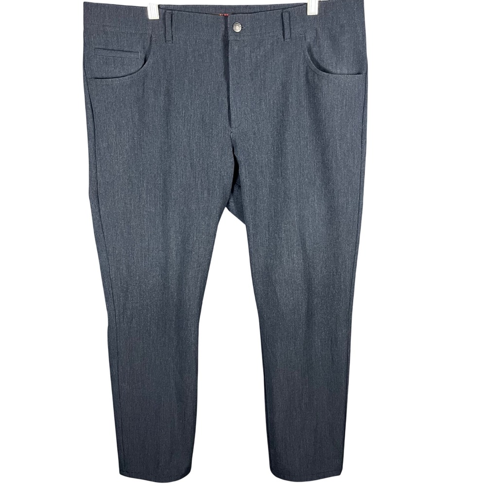 Alberto Stone Ceramica Pants Mens 38x30 Charcoal Grey Modern Fit Stretch 8507